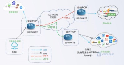 SDWAN跨境云组网应用场景2