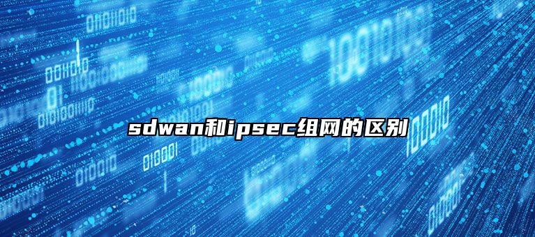 sdwan和ipsec组网的区别