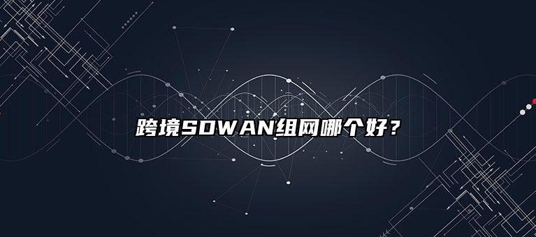 跨境SDWAN组网哪个好？