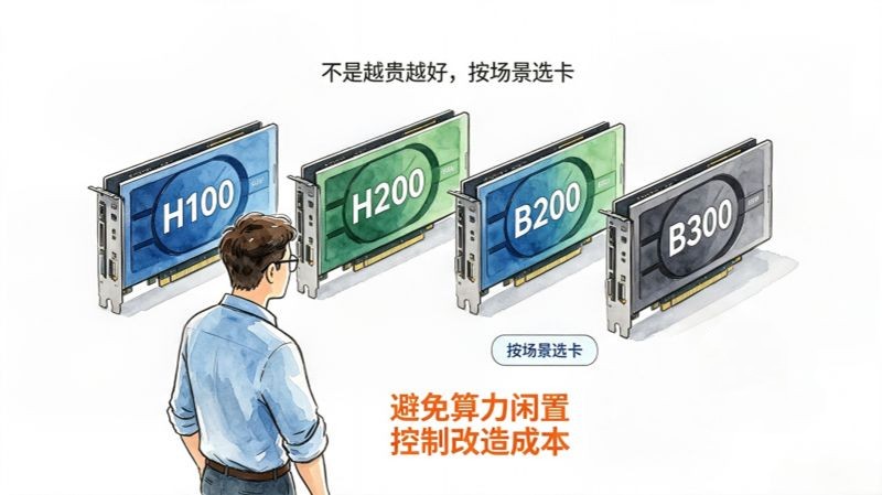 AI 训练推理怎么选 GPU？H100/H200/B200/B300 差别在哪