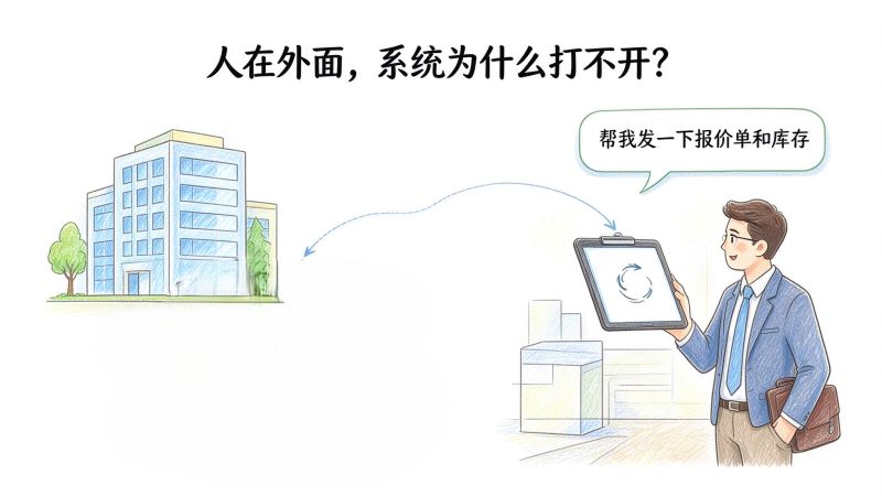 员工出差打不开公司系统：远程访问没做、宽带上行不够，还是接入线路绕远了？