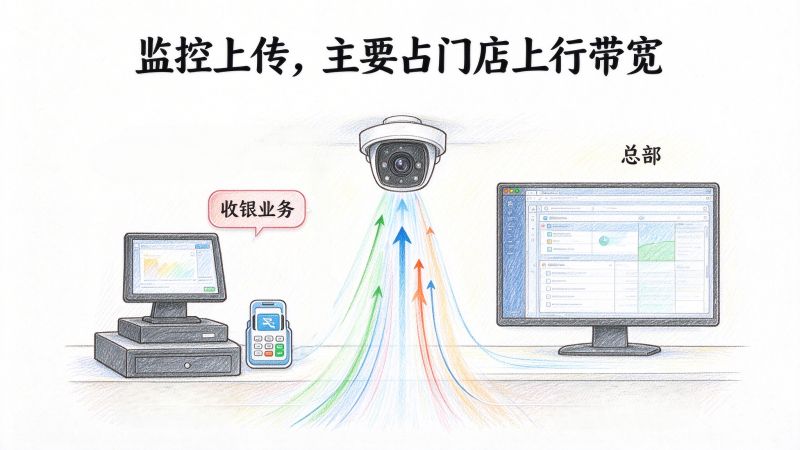 门店监控要回传总部，组网和带宽该怎么配？